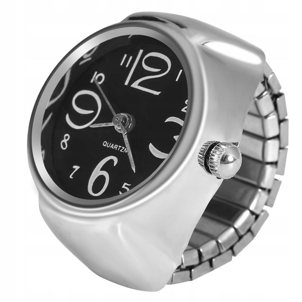 WOMEN'S WATCH, ELEGANT RING, BLACK Brand no brand