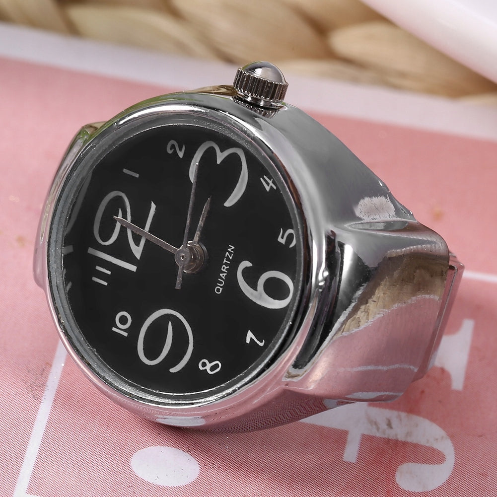 WOMEN'S WATCH, ELEGANT RING, BLACK Packaging status original