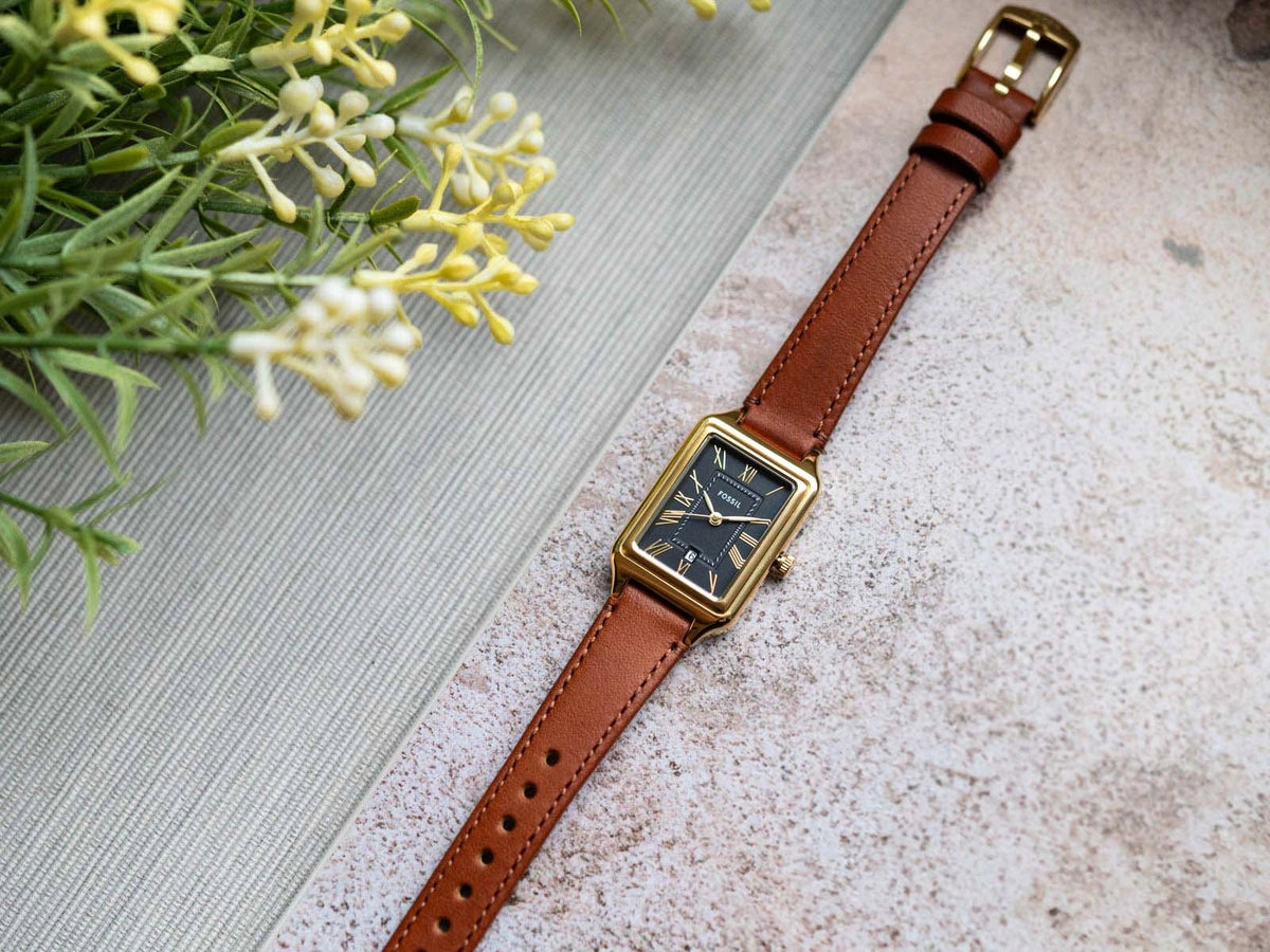 WOMEN'S WATCH FOSSIL ES5303 RAQUEL BROWN ON STRAP ELEGANT Brand Fossil