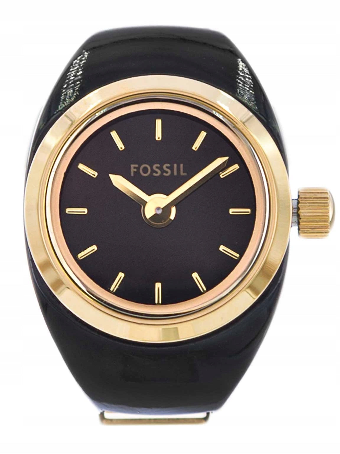 WOMEN'S WATCH FOSSIL ES5413 WATCH RING ELEGANT BLACK AND GOLD Brand Fossil