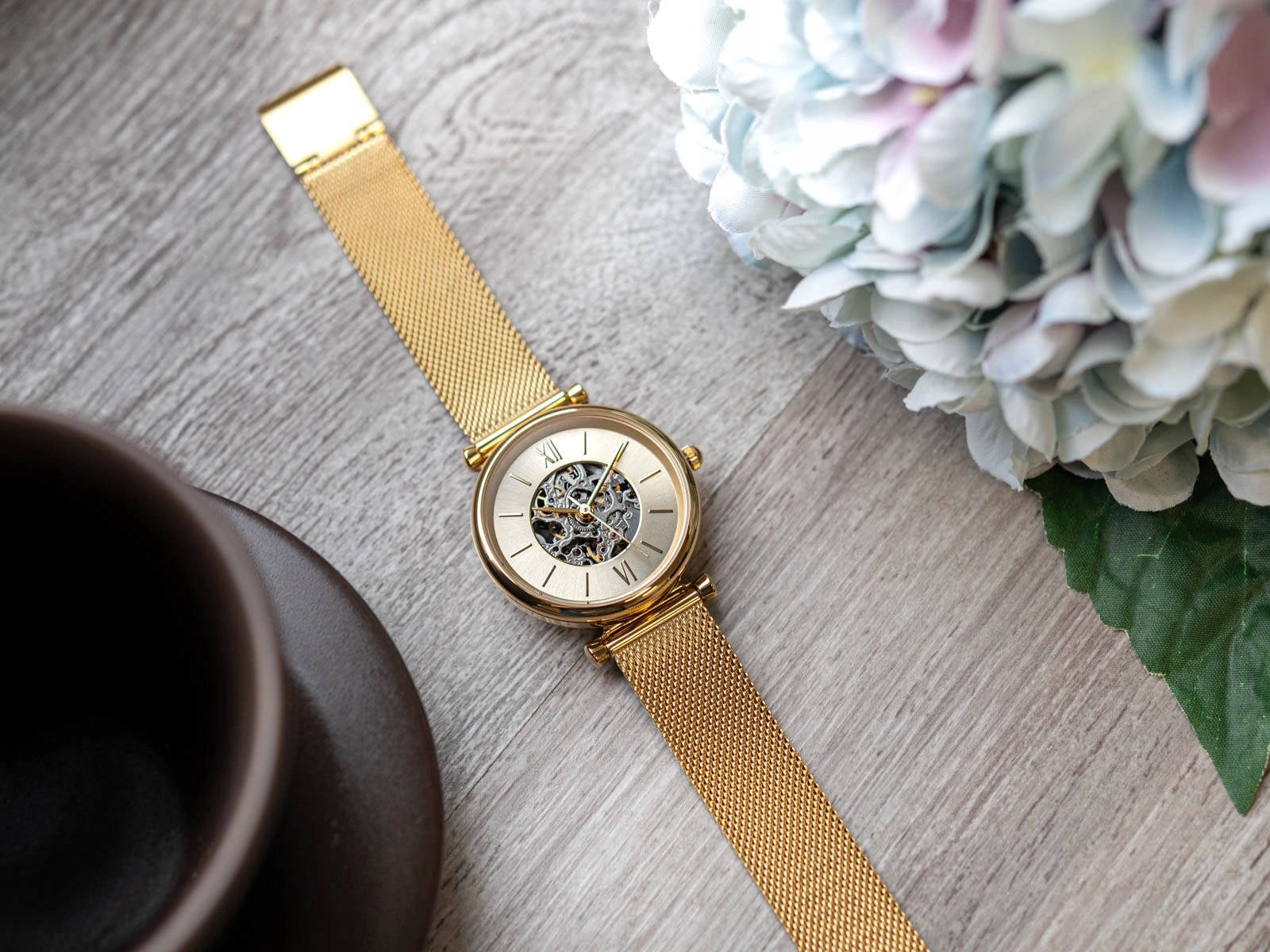 WOMEN'S WATCH FOSSIL ME3250 CARLIE AUTOMATIC GOLD ELEGANT OPEN HEART Gender woman