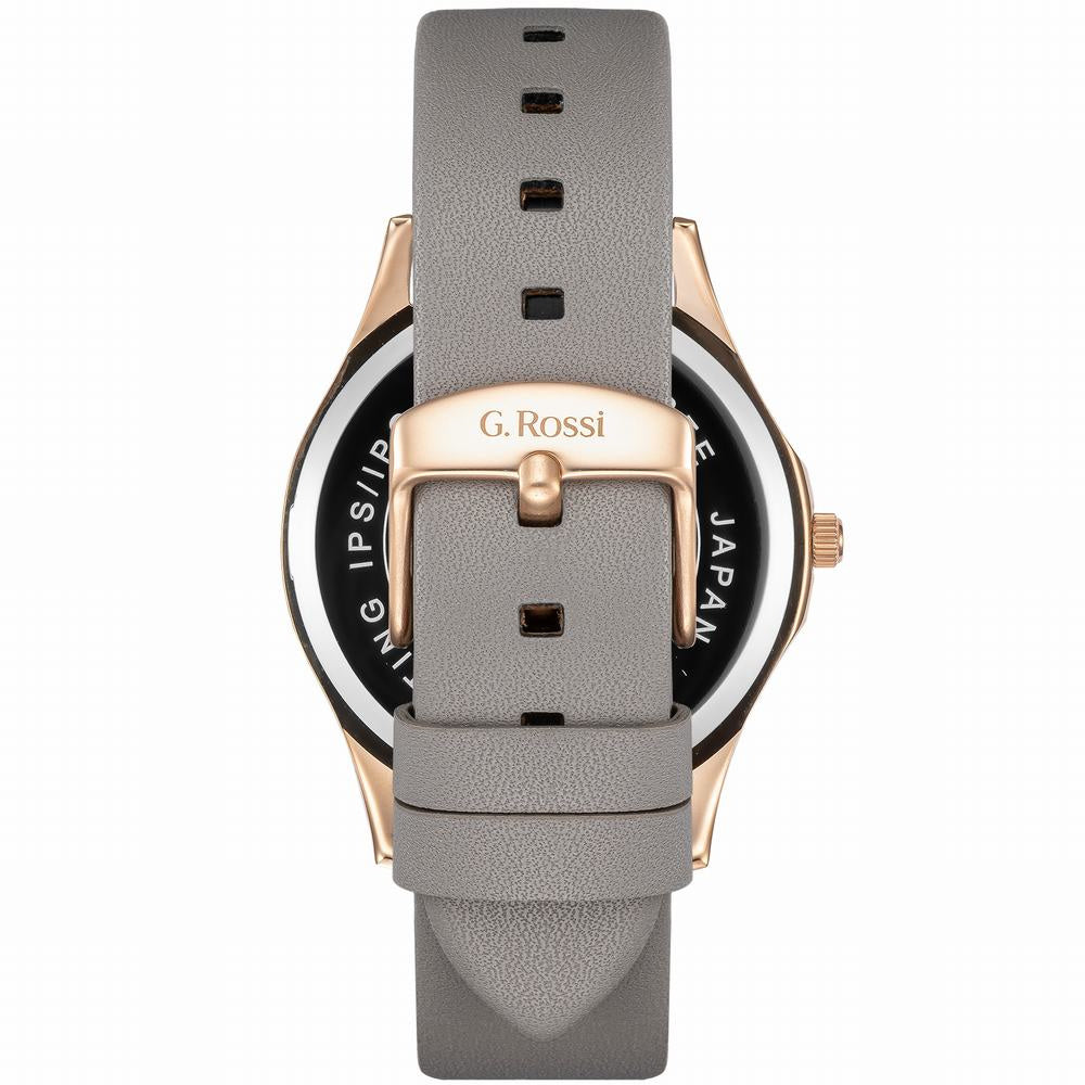 WOMEN'S WATCH G. ROSSI G.R10513A-1B3 Grey leather strap For wife + BOX Additional features nickel-free