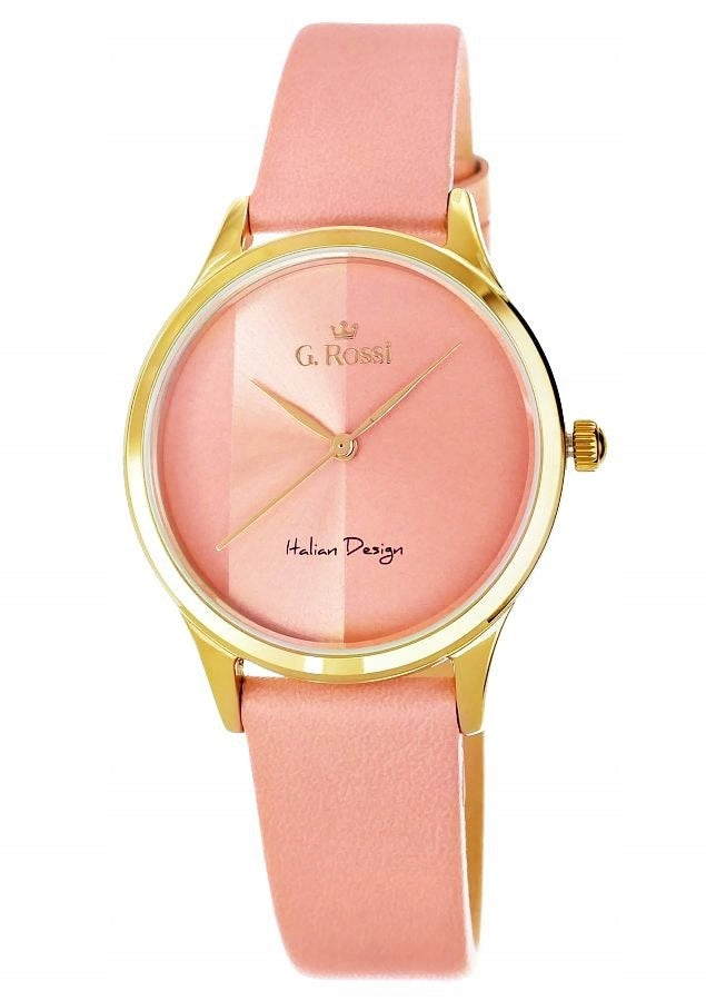 WOMEN'S WATCH G. ROSSI LEATHER STRAP PINK ELEGANT FOR HER Brand G. Rossi