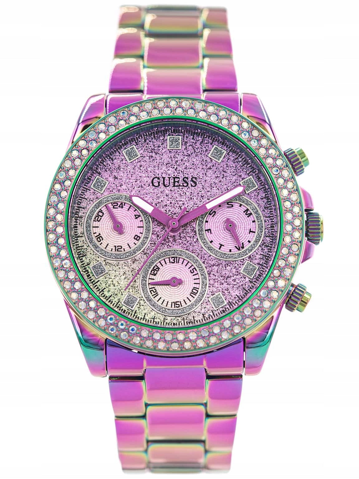 WOMEN'S WATCH GUESS GW0483L5 CONFETTI ON BRACELET RHINESTONES DATE Brand Guess
