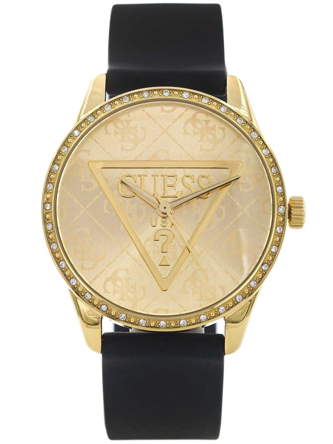 WOMEN'S WATCH GUESS GW0942L2 ROXY BLACK RHINESTONES LOGO Packaging status original
