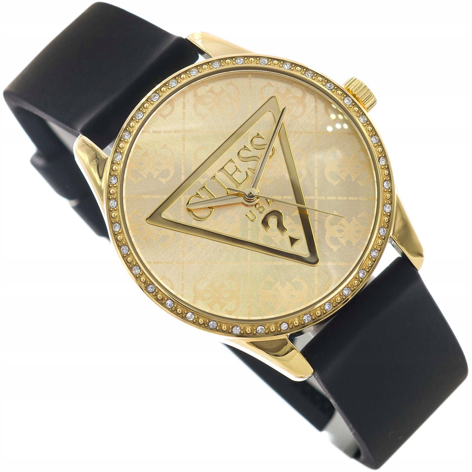 WOMEN'S WATCH GUESS GW0942L2 ROXY BLACK RHINESTONES LOGO
