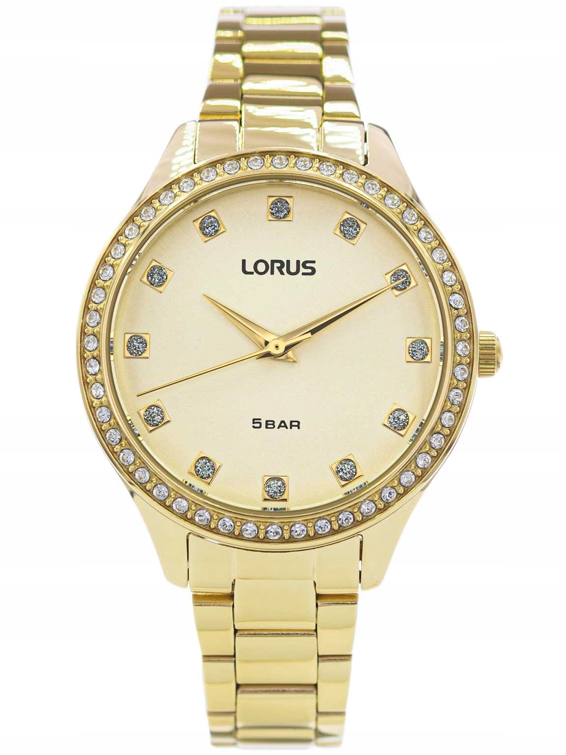 WOMEN'S WATCH LORUS RG284RX9 GOLD ON BRACELET ELEGANT 50M Brand Lorus