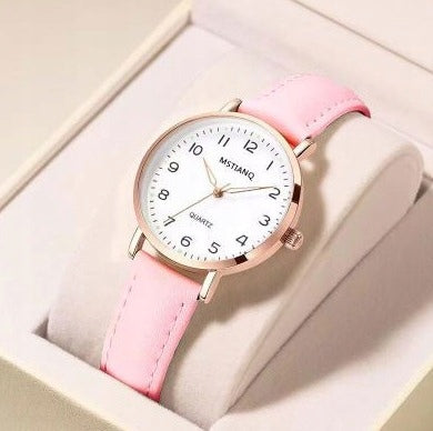 WOMEN'S WATCH MSTIANQ Pink Strap Gold case Stylish Gift Product weight with unit packaging 0.1 kg