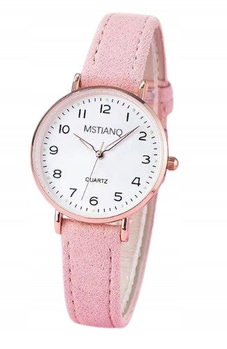 WOMEN'S WATCH MSTIANQ Pink Strap Gold case Stylish Gift