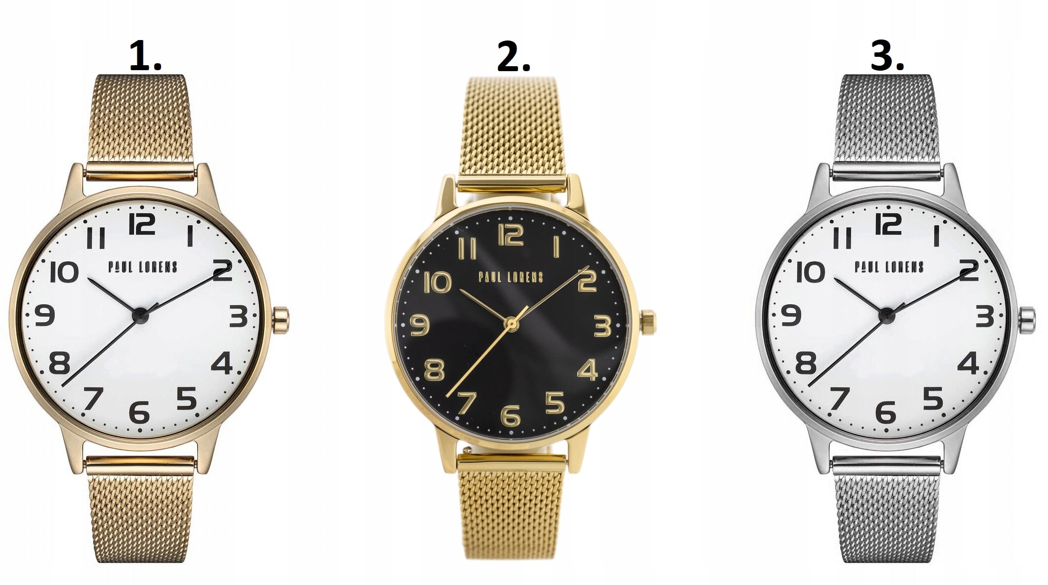 WOMEN'S WATCH PAUL LORENS ARTENA gold numerals legible +BOX +ENGRAVING Brand Paul Lorens