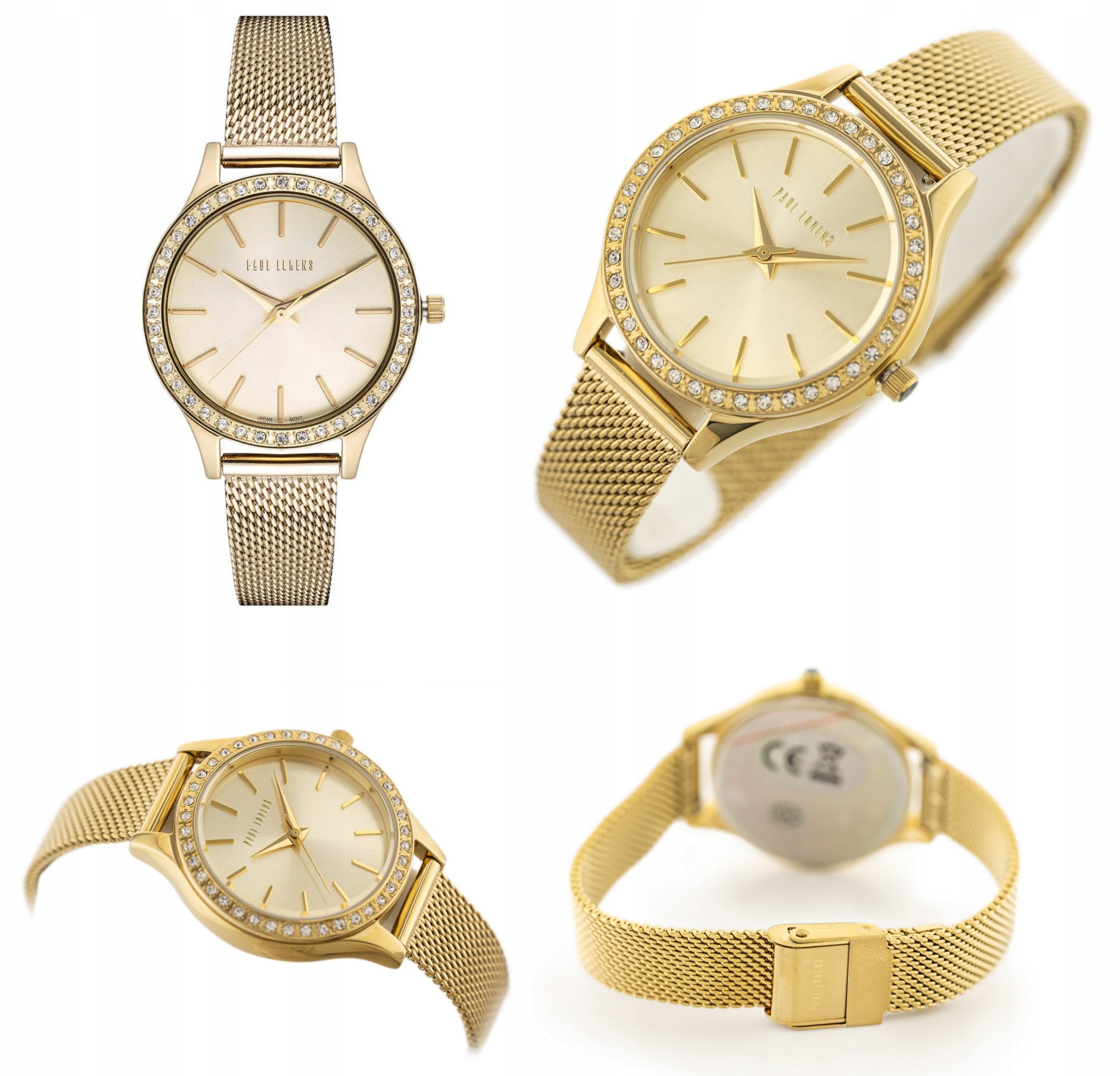 WOMEN'S WATCH PAUL LORENS BRITA GIFT SET rhinestones gold + ENGRAVING Brand Paul Lorens