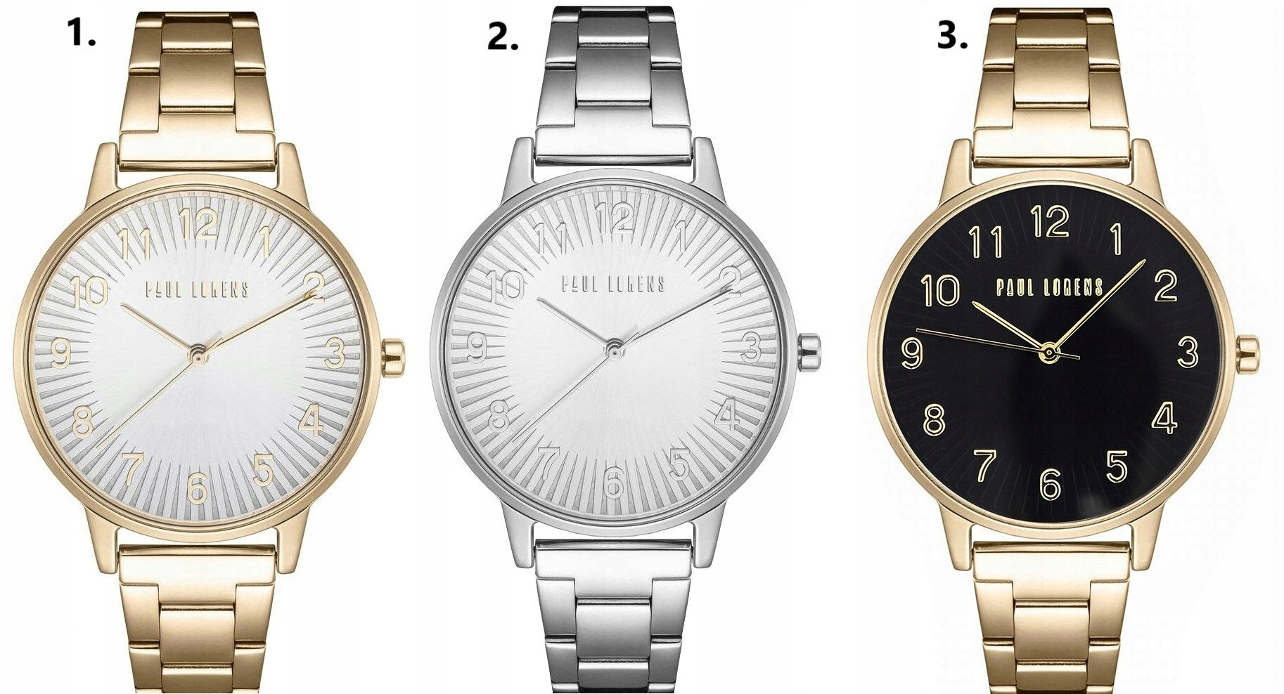 WOMEN'S WATCH PAUL LORENS PENNA GIFT SET digitS CLEAR +ENGRAVING Brand Paul Lorens