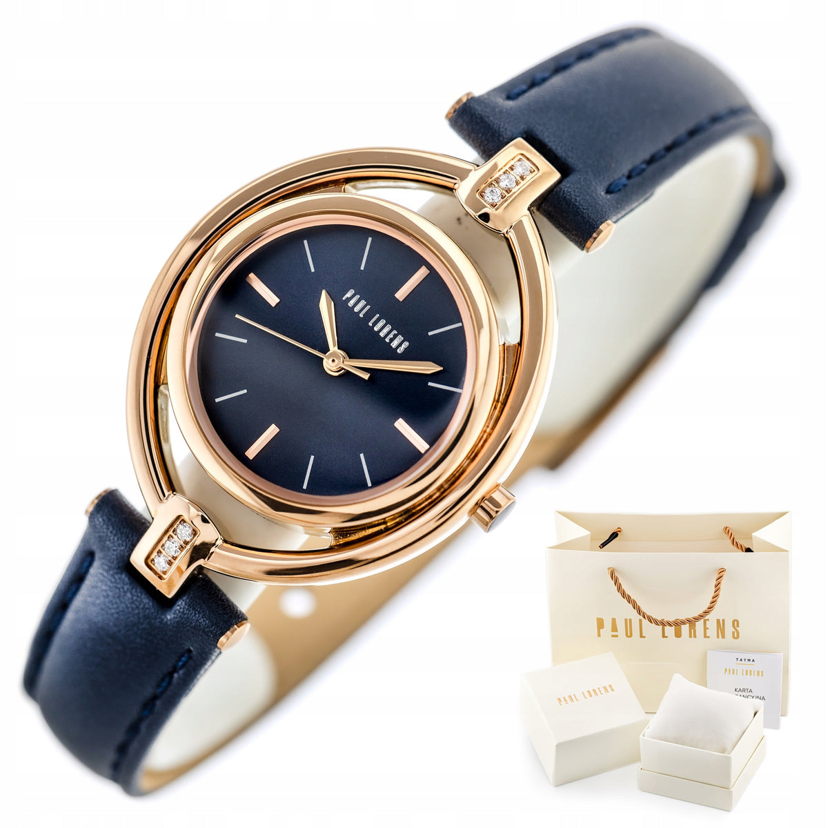 WOMEN'S WATCH PAUL LORENS - PL13628A-6F3 (zg555m) + BOX + ENGRAVING