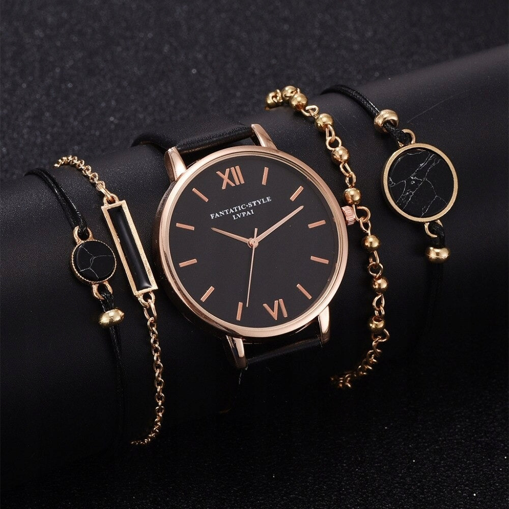 WOMEN'S WATCH SET BRACELET 5in1 elegant mesh nice for gift Y1 Manufacturer code Z146