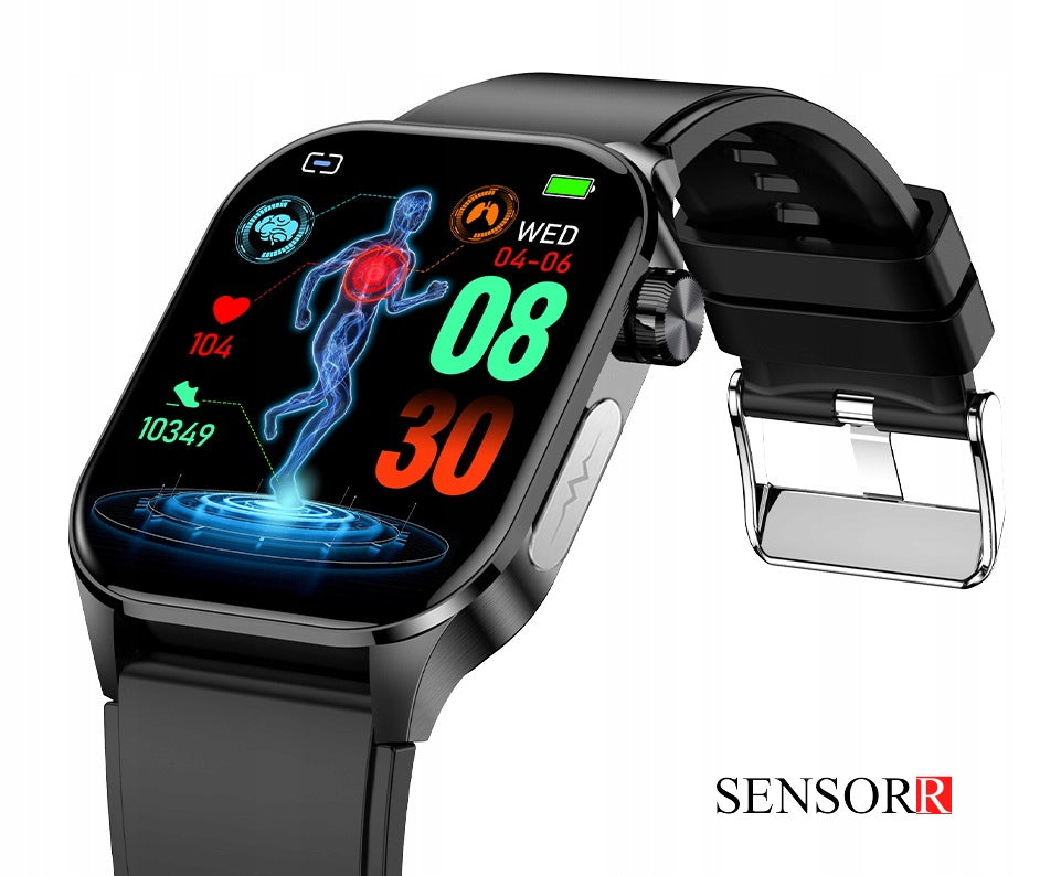 WOMEN'S WATCH SMARTWATCH EKG SUGAR MEASUREMENT PRESSURE TEMPERATURE TALK PL Brand Sensorr