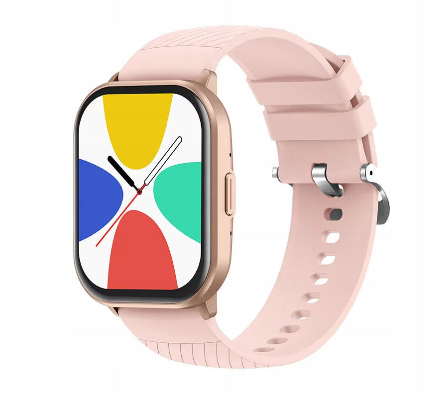 WOMEN'S WATCH SMARTWATCH Phone Calls PL menu 3 STRIPES PINK Color pink