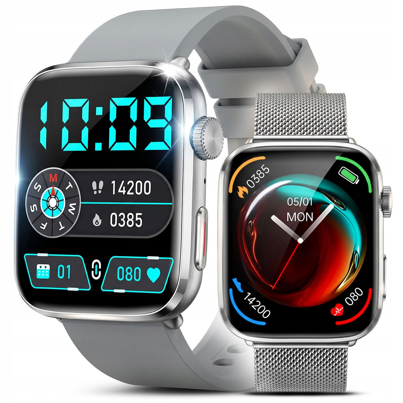 WOMEN'S WATCH SMARTWATCH TALK SMS MENU PL PRESSURE HEART RATE OXYGEN 2 STRIPES