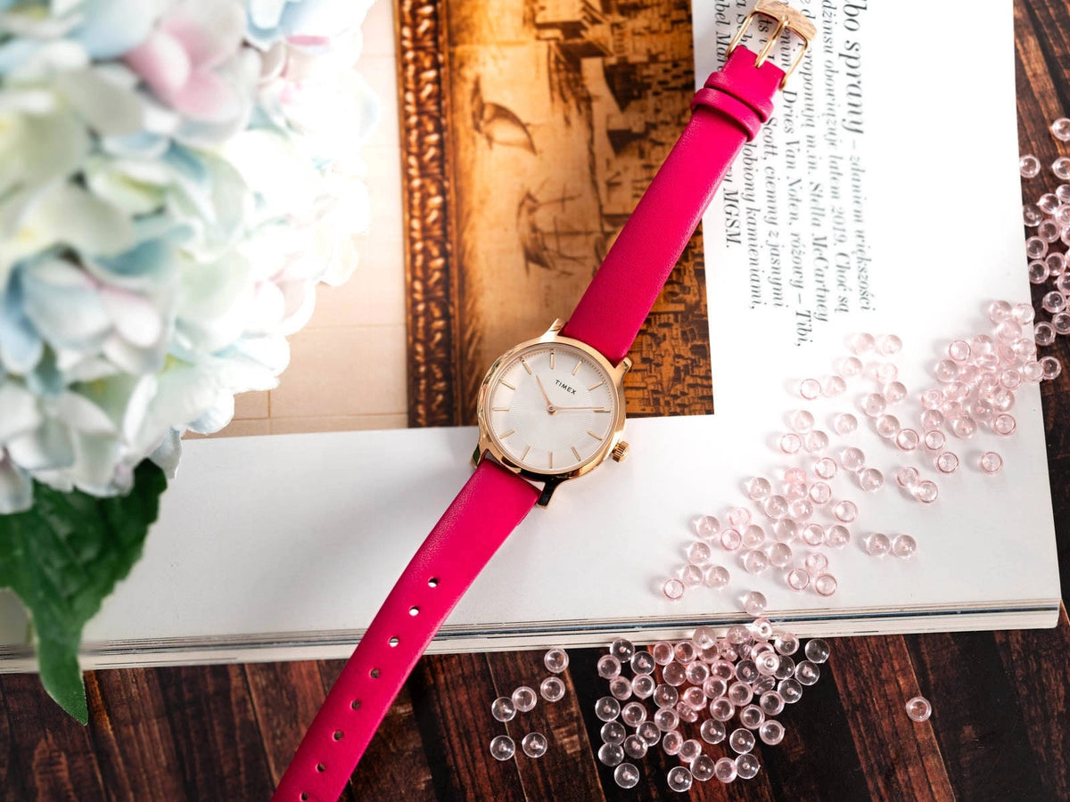 WOMEN'S WATCH TIMEX TW2W54700 TRANSCEND PINK ON STRAP ELEGANT Batteries included yes