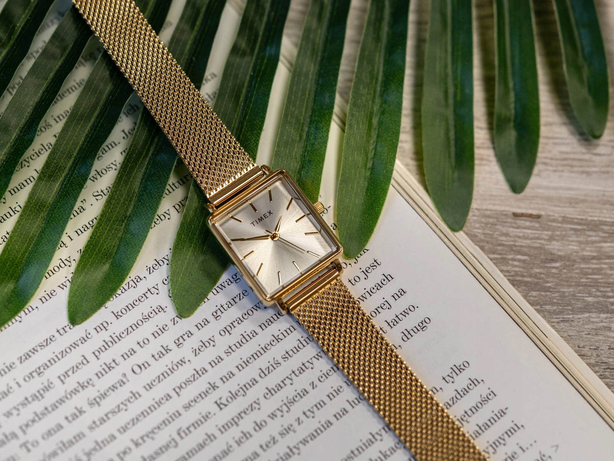 WOMEN'S WATCH TIMEX TW2Y26100 TRANSCEND GOLD ON MESH BRACELET Brand Timex