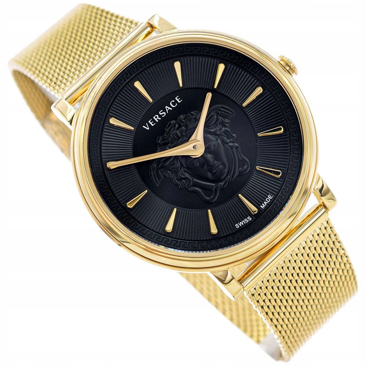 WOMEN'S WATCH VERSACE VE8102119 V-CIRCLE GOLD ON BRACELET ELEGANT