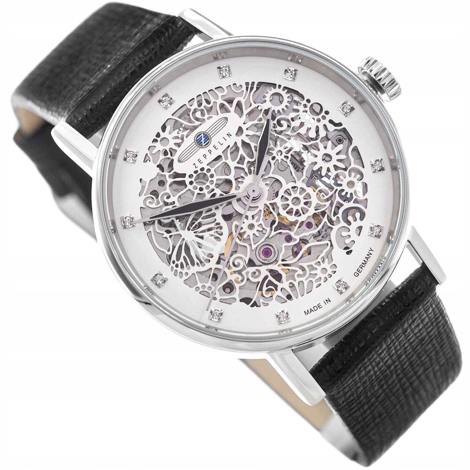 WOMEN'S WATCH ZEPPELIN 7461-1 PRINCESS OF THE SKY BLACK ON STRAP 5ATM