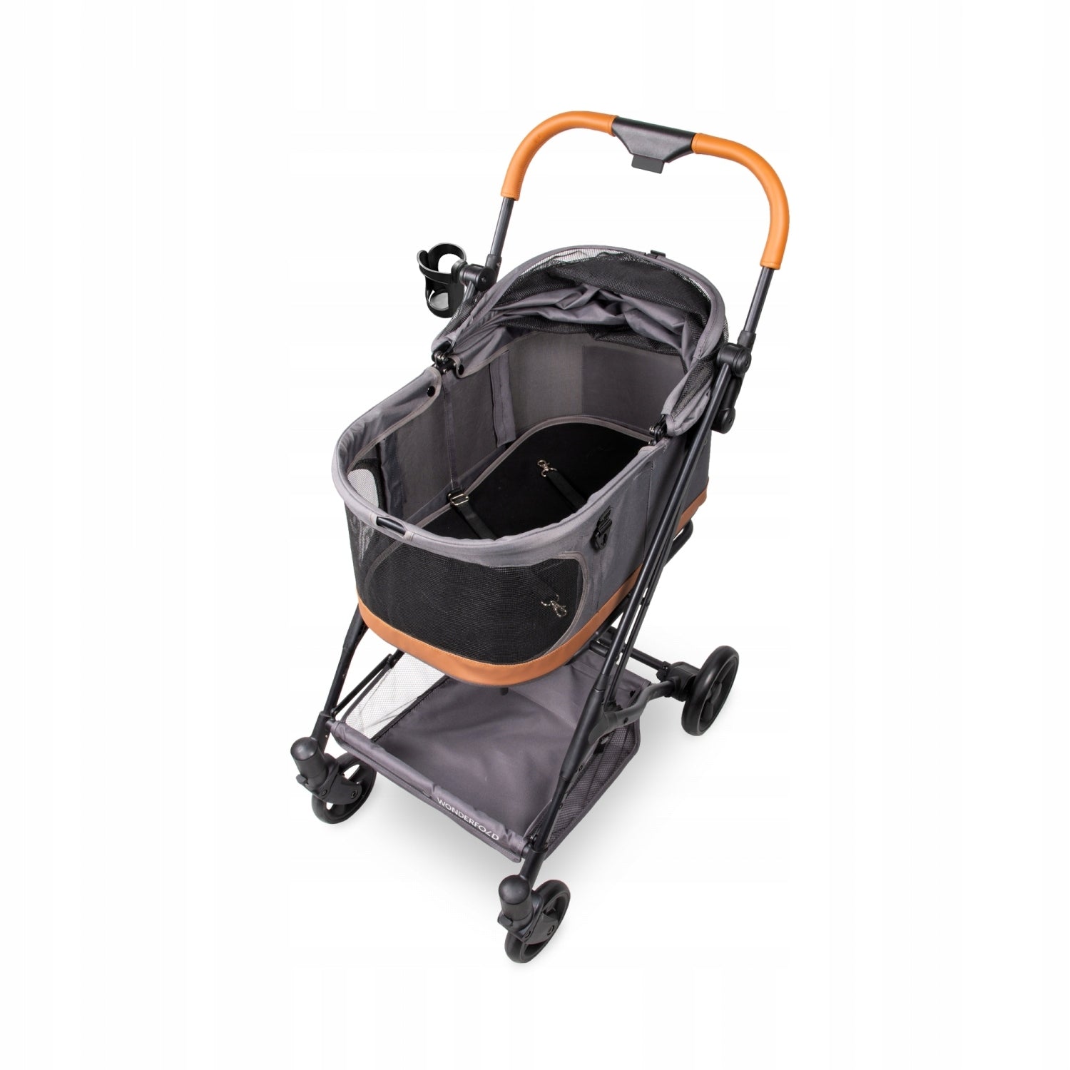 WONDERFOLD Bella Small Pet Stroller 3in1 P2 - GRAPHITE Main material synthetic material
