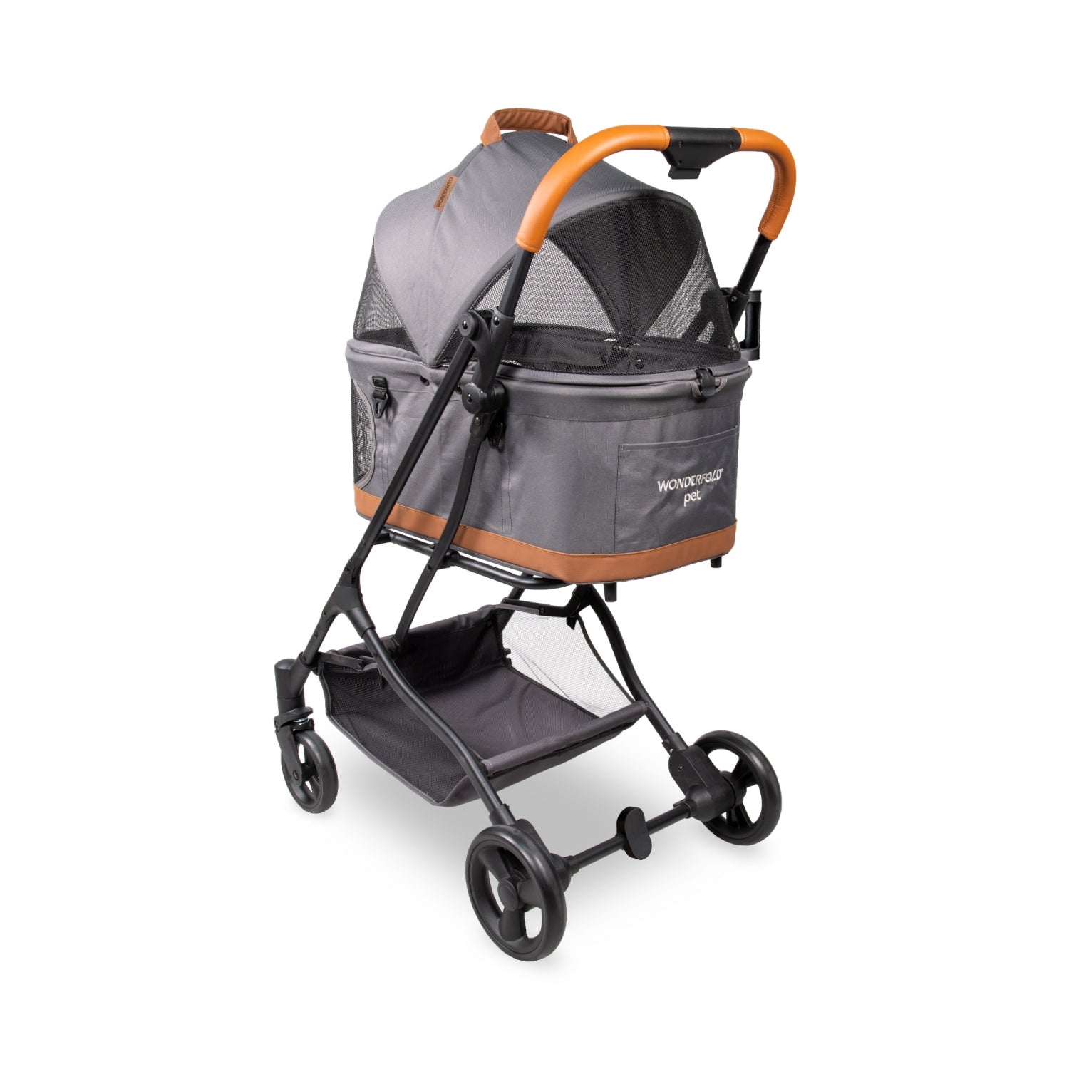 WONDERFOLD Bella Small Pet Stroller 3in1 P2 - GRAPHITE