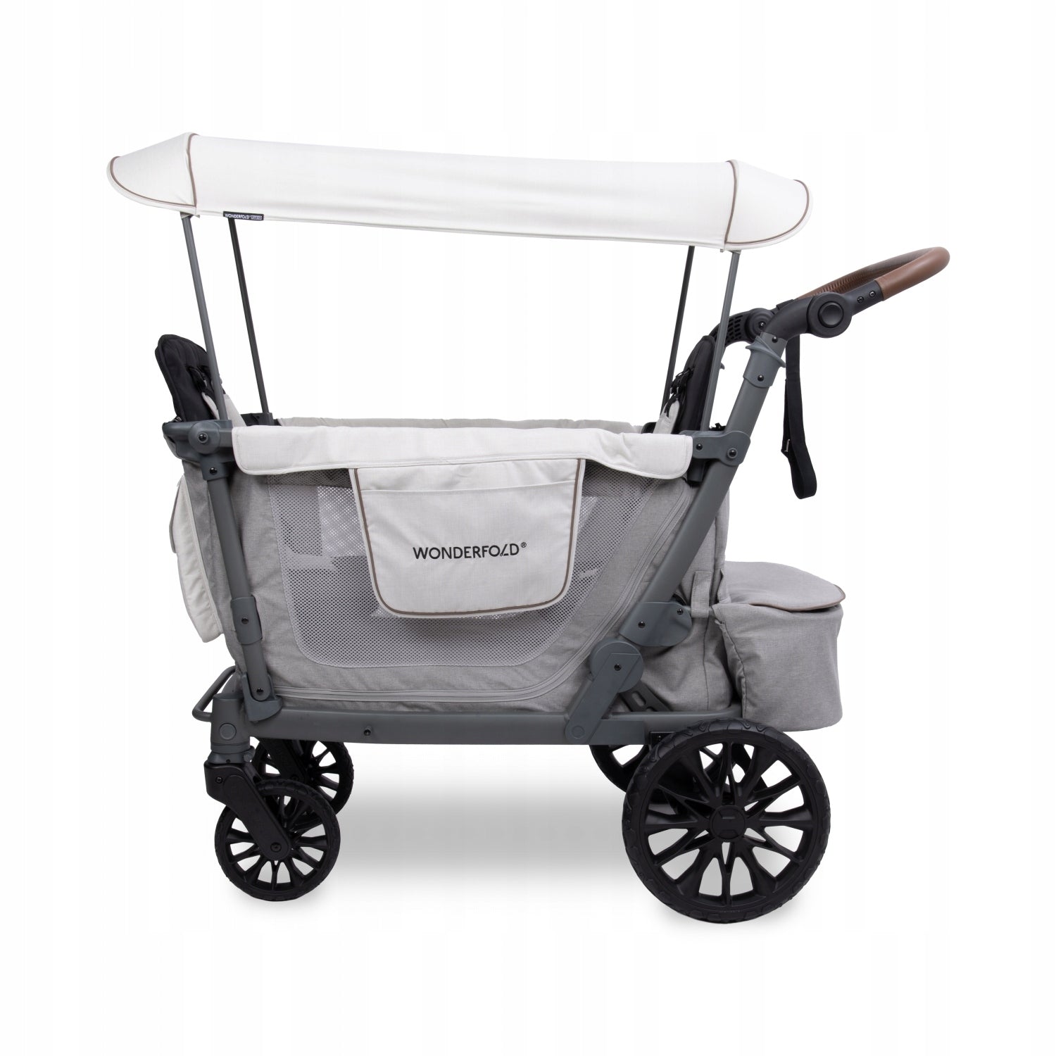 WONDERFOLD L2, pram, 2-seater wagon, folding, off-road, Gray Brand WONDERFOLD