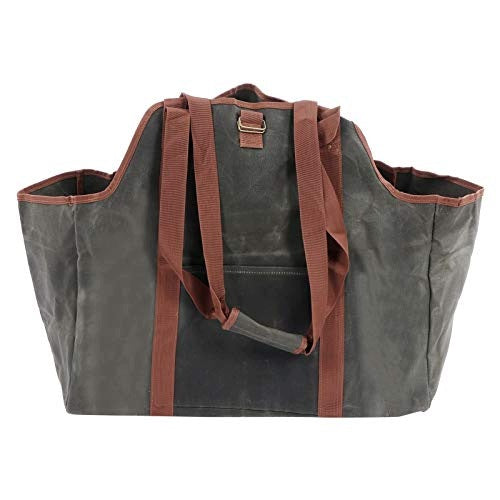 WOOD BAG WAXED CANVAS LARGE FIREPLACE GRILL OUTDOOR WOODEN Brand no brand