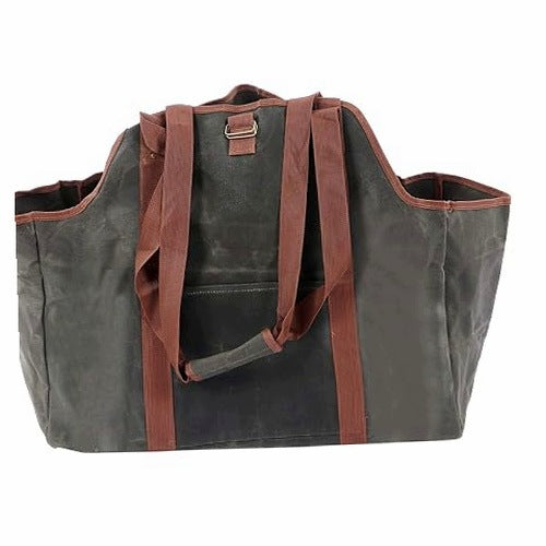 WOOD BAG WAXED CANVAS LARGE FIREPLACE GRILL OUTDOOR WOODEN