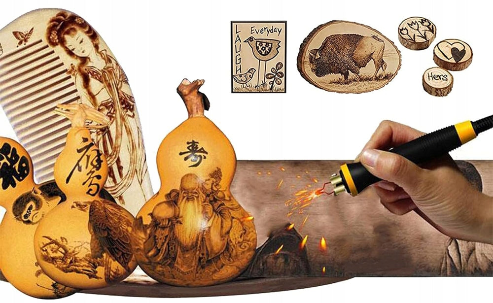 WOOD BURNER PYROGRAPH PROFESSIONAL SET 100W FOR LEATHER AND PAPER Packaging status original