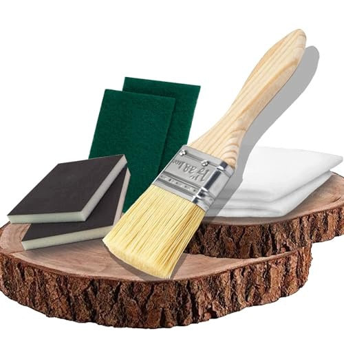 WOOD CARE SET 7 PARTS BRUSH SPONGE CLOTH COTTON Brand no brand
