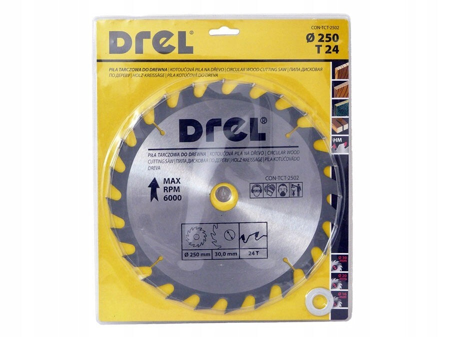 WOOD CIRCULAR SAW 250X30mm 24Z Manufacturer code CON-TCT-2502
