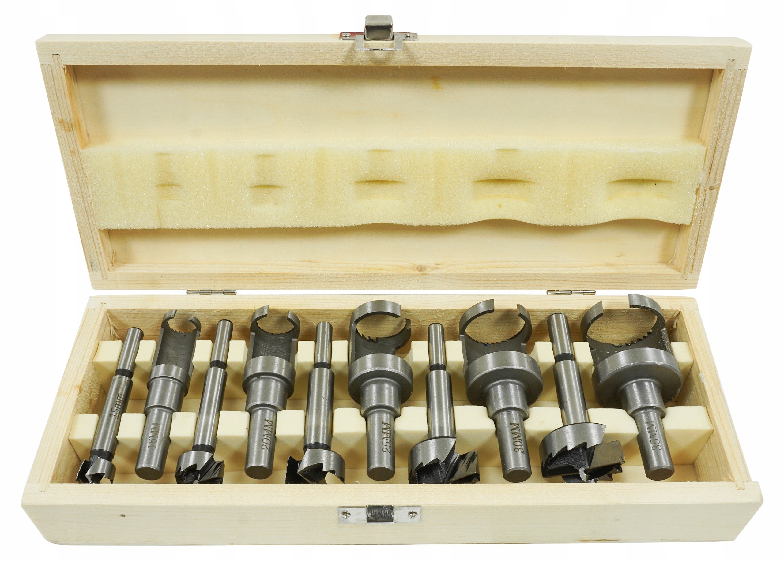 WOOD CUTTERS CAN DRILL BITS 10 PCS TREES 15-35mm Brand Verke