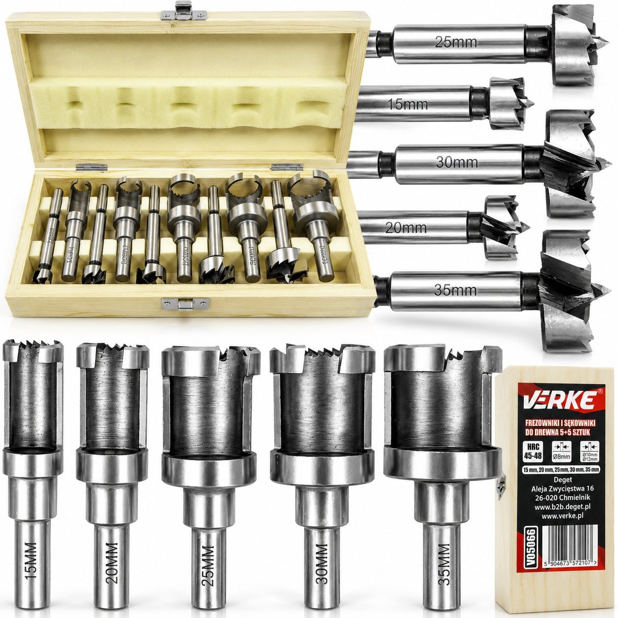 WOOD CUTTERS CAN DRILL BITS 10 PCS TREES 15-35mm