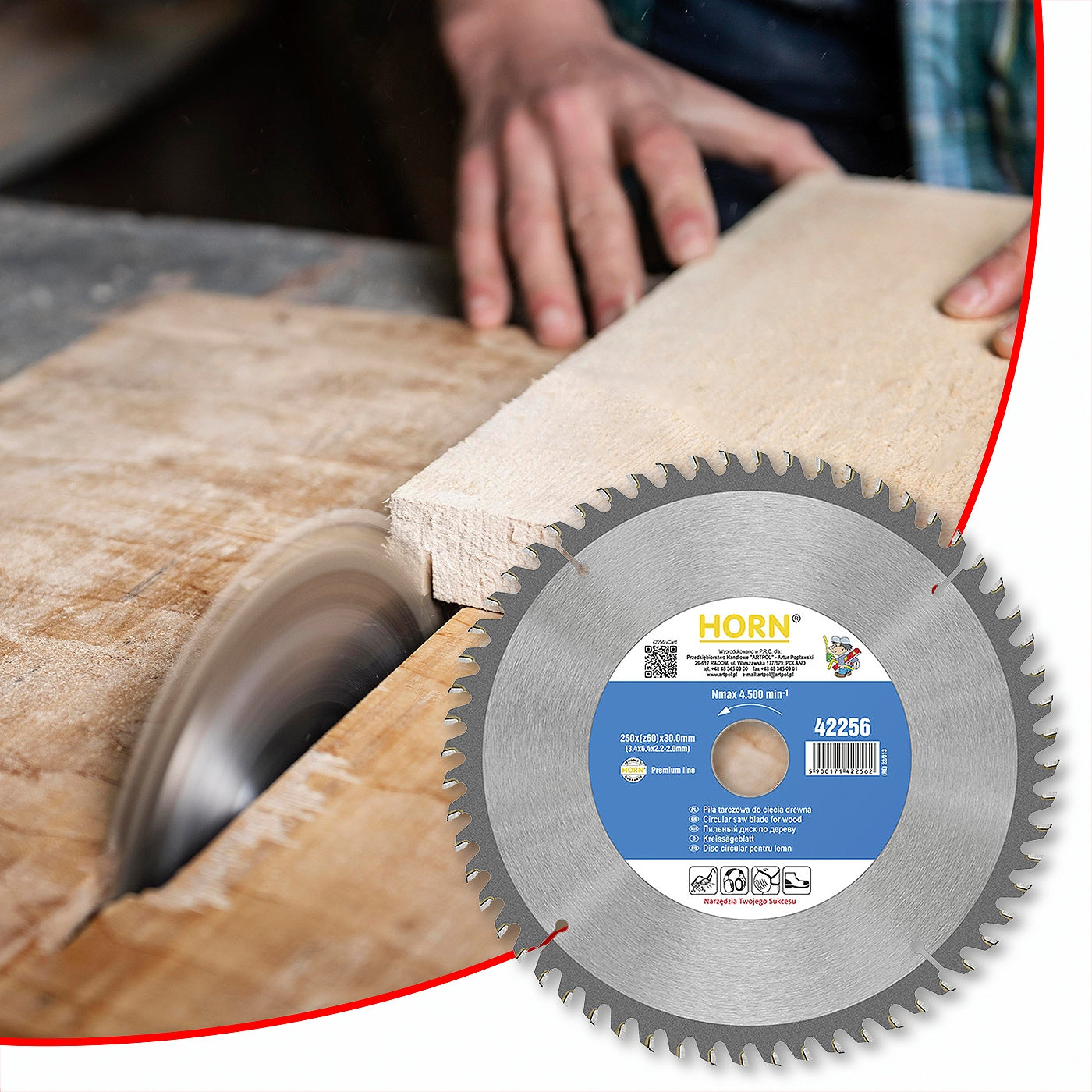 WOOD DISC 250 x 30mm 60 TEETH CIRCULAR SAW TREE CUTTING COUNTRY Manufacturer code 42256