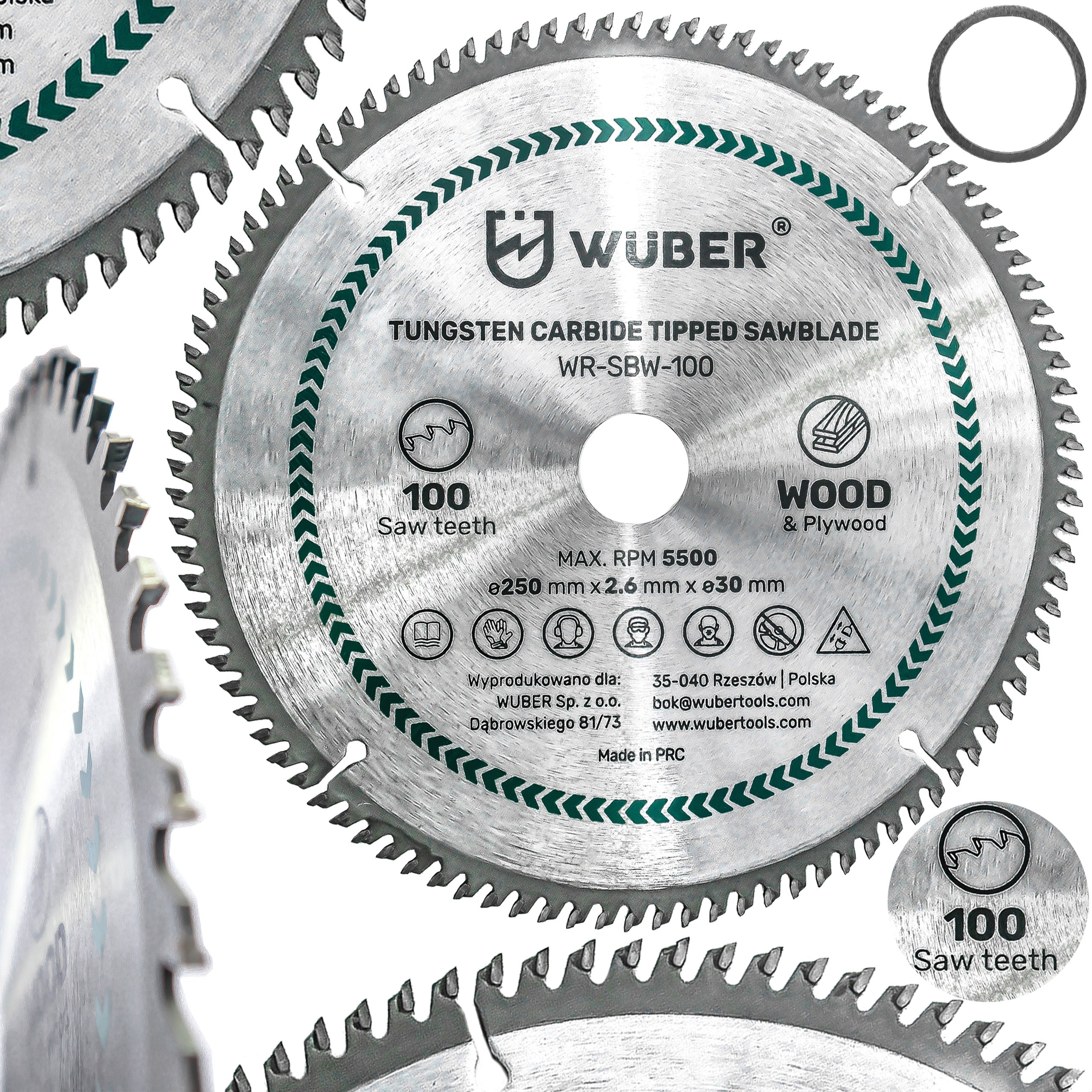 WOOD DISC 250x30MM 100 TEETH Packaging status original