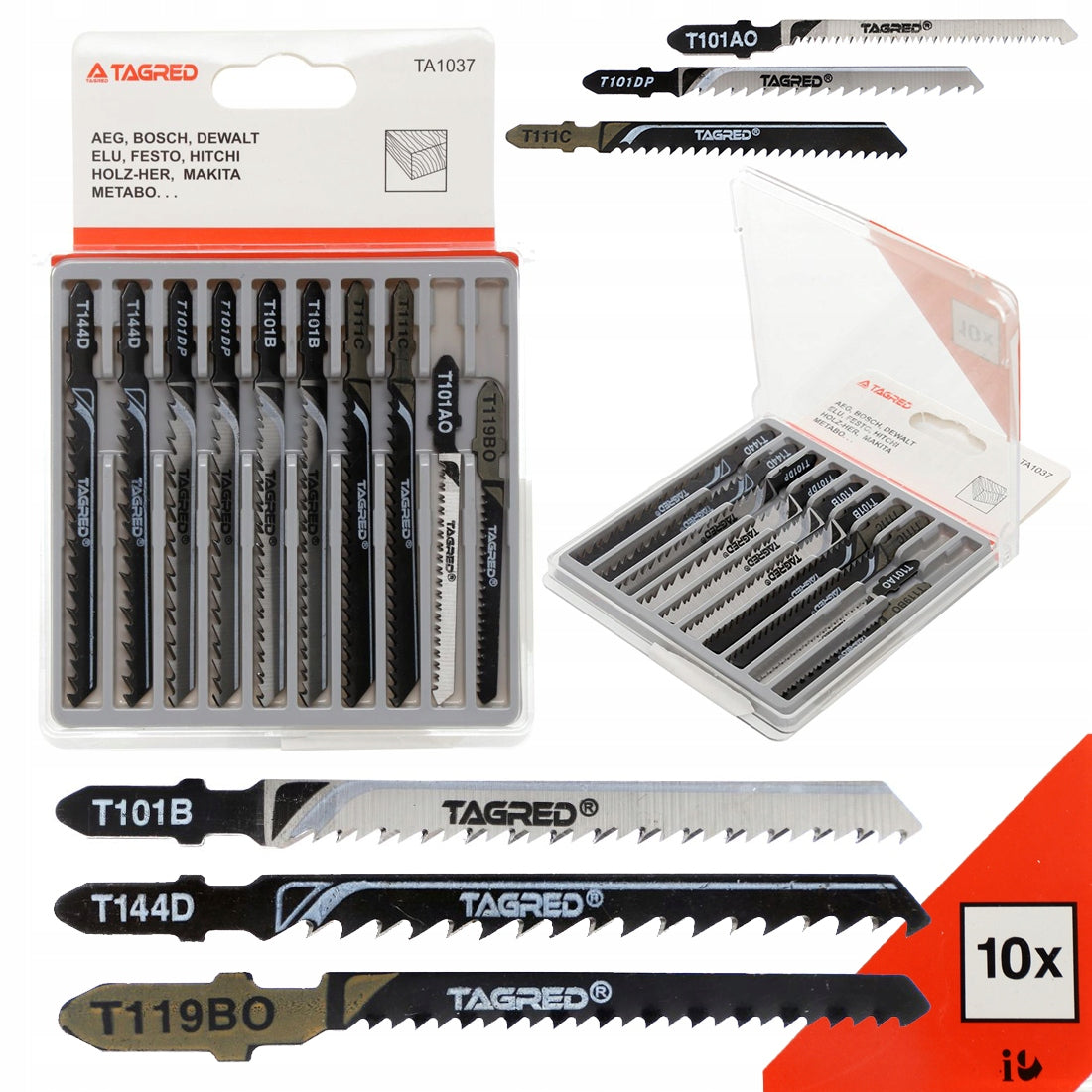 WOOD JIGSAW BLADES 10 PIECES