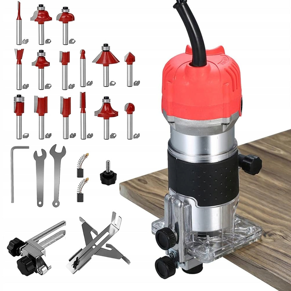 WOOD MILLING MACHINE ELECTRIC HAND TRIMMER 800W 6.35mm 30000RPM 220V