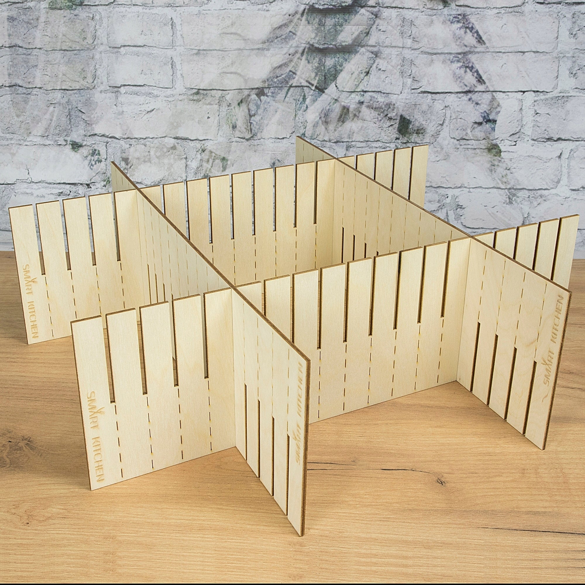 WOOD ORGANIZER FOR DRAWERS 43x13CM SEPARATOR x2 Brand Decortrend