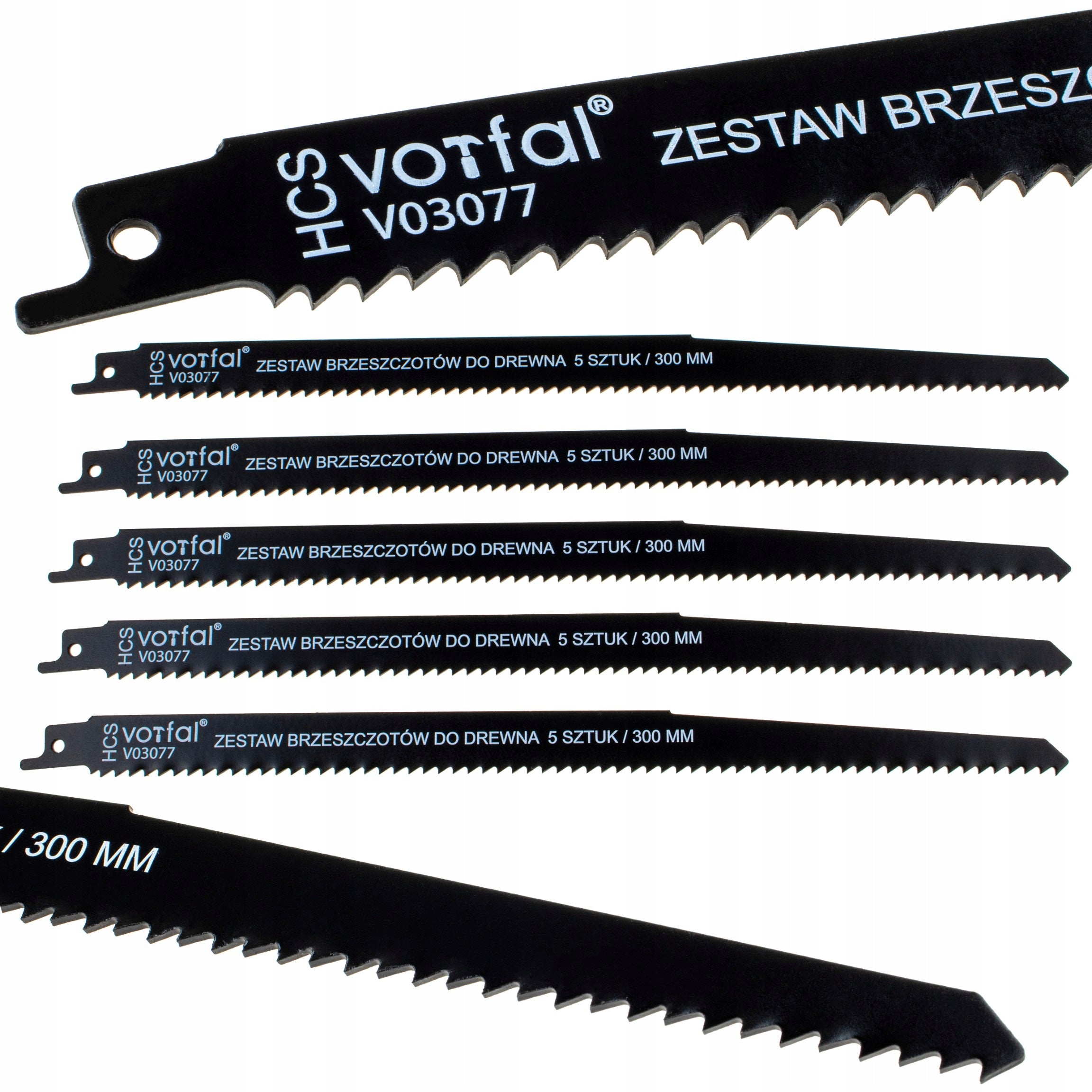 WOOD RECIPROCATING SAW BLADE 240mm HCS 5PCS FOX TAIL