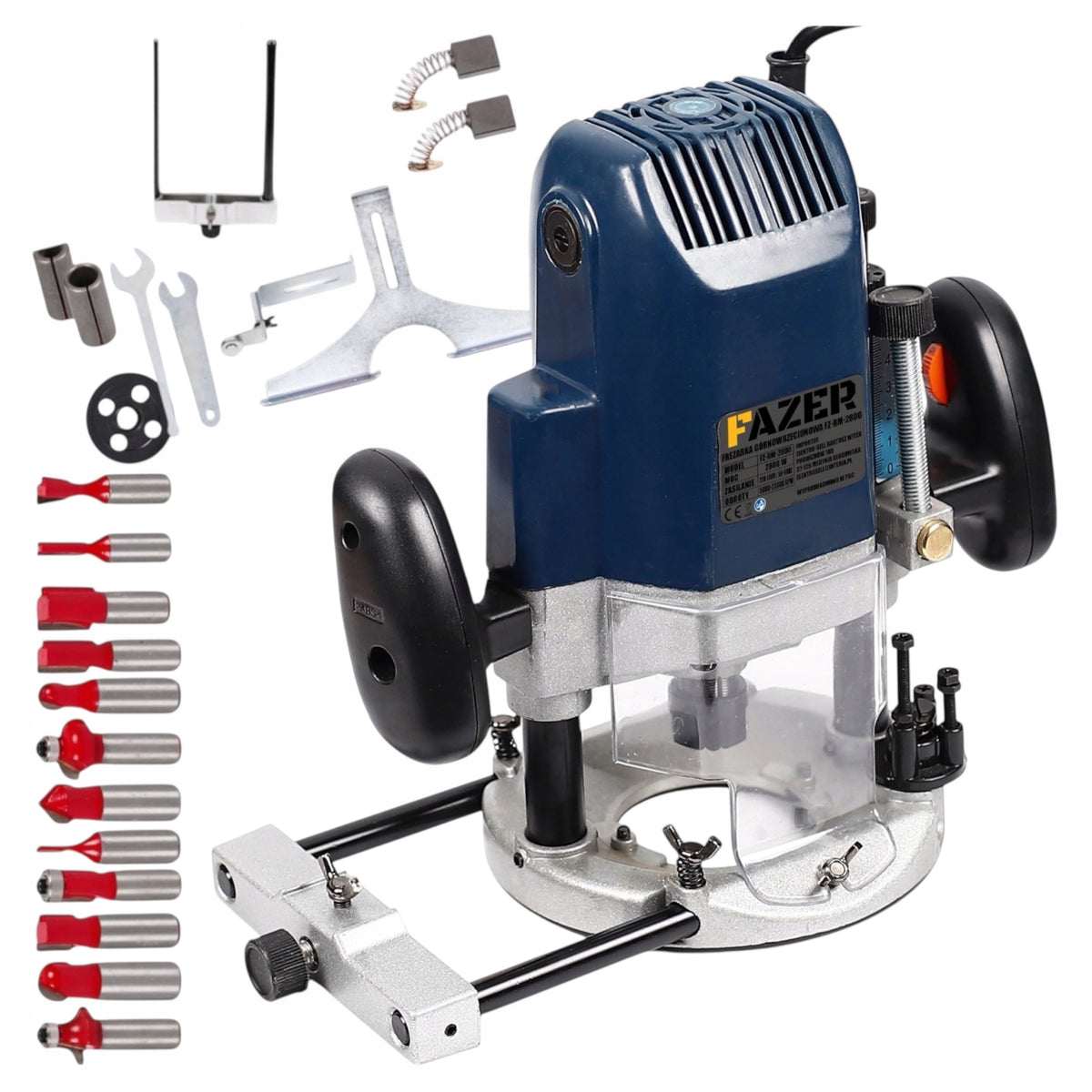 WOOD SPINDLE MILLING MACHINE 2800W SPEED CONTROL +12 CUTTERS