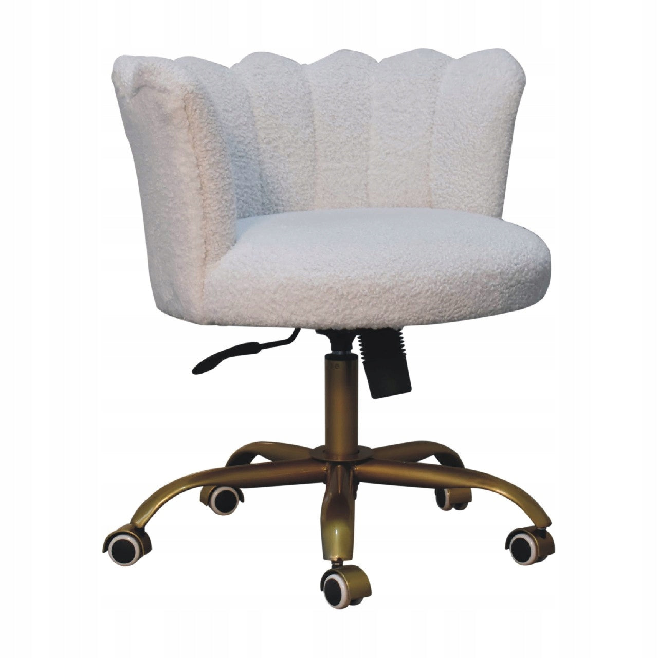 WOODARI – ALBUREA Collection – Bouclé fabric office / swivel chair