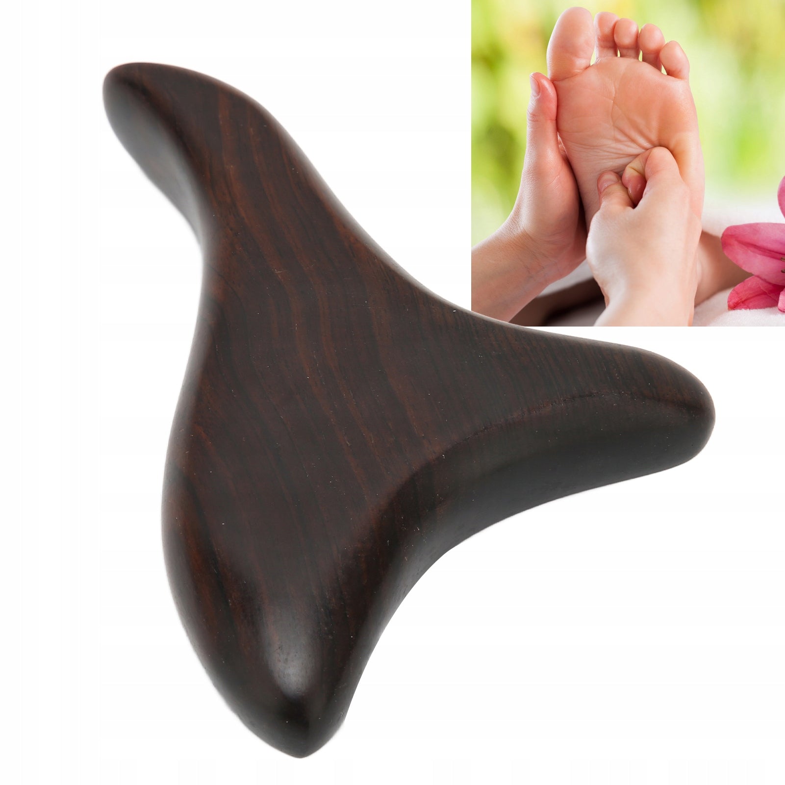 WOODEN BODY MASSAGE DEVICE GUA SHA Packaging status original