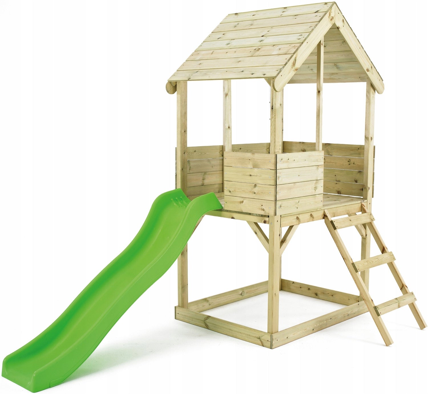 WOODEN GARDEN HOUSE ON STILTS SLIDE Sandbox TOWER SQUARE TOYS Manufacturer code TP305