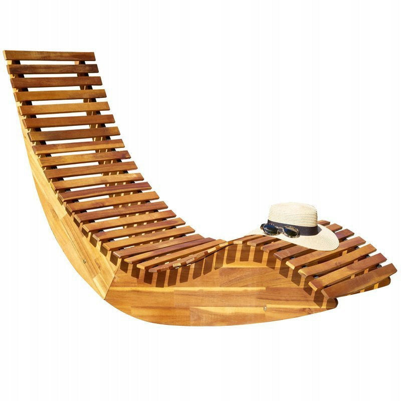 WOODEN GARDEN LOUNGER ROCKER MADE OF ACACIA WOOD Frame material wood