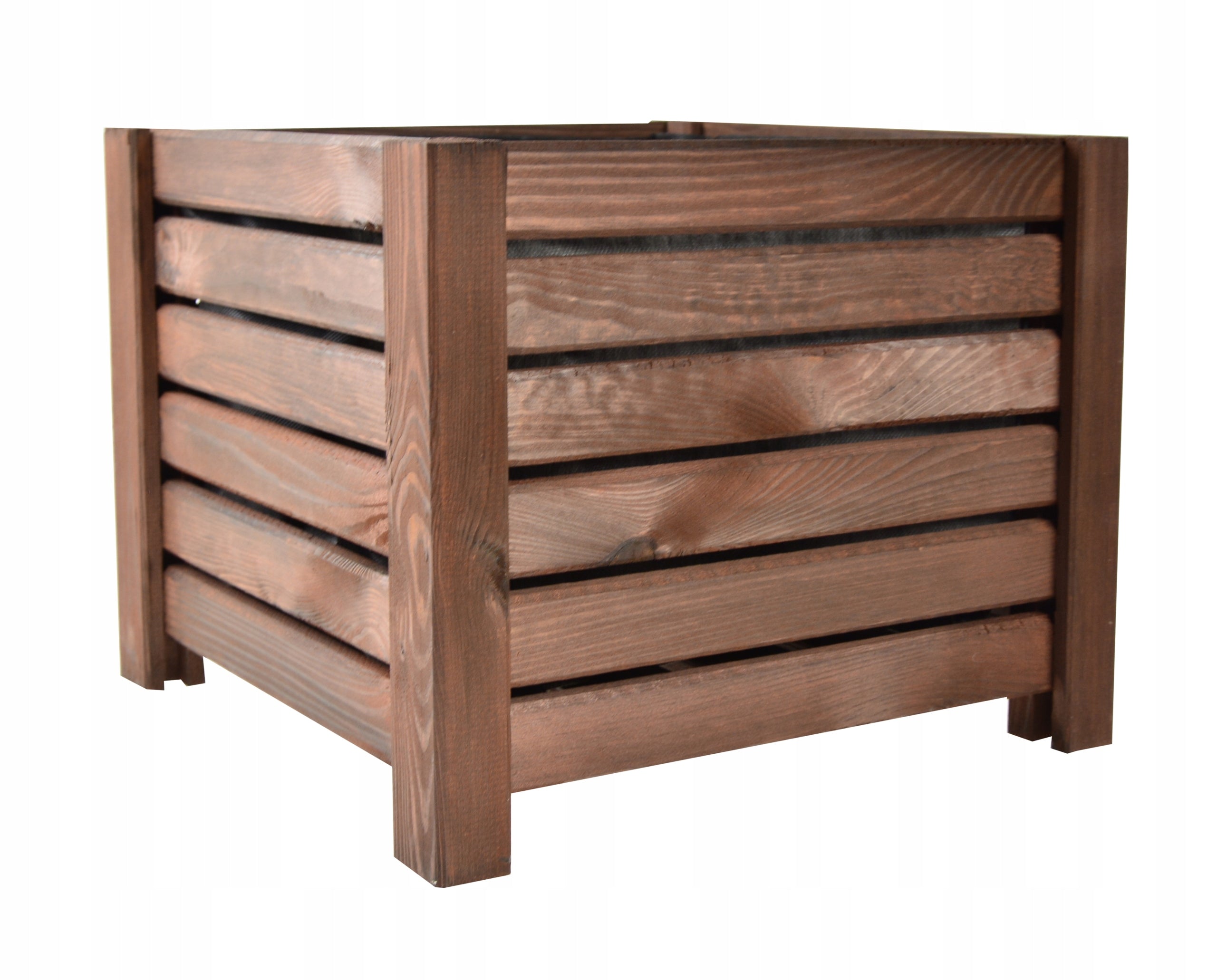 WOODEN GARDEN PLANTER for terrace BOX LARGE Color brown