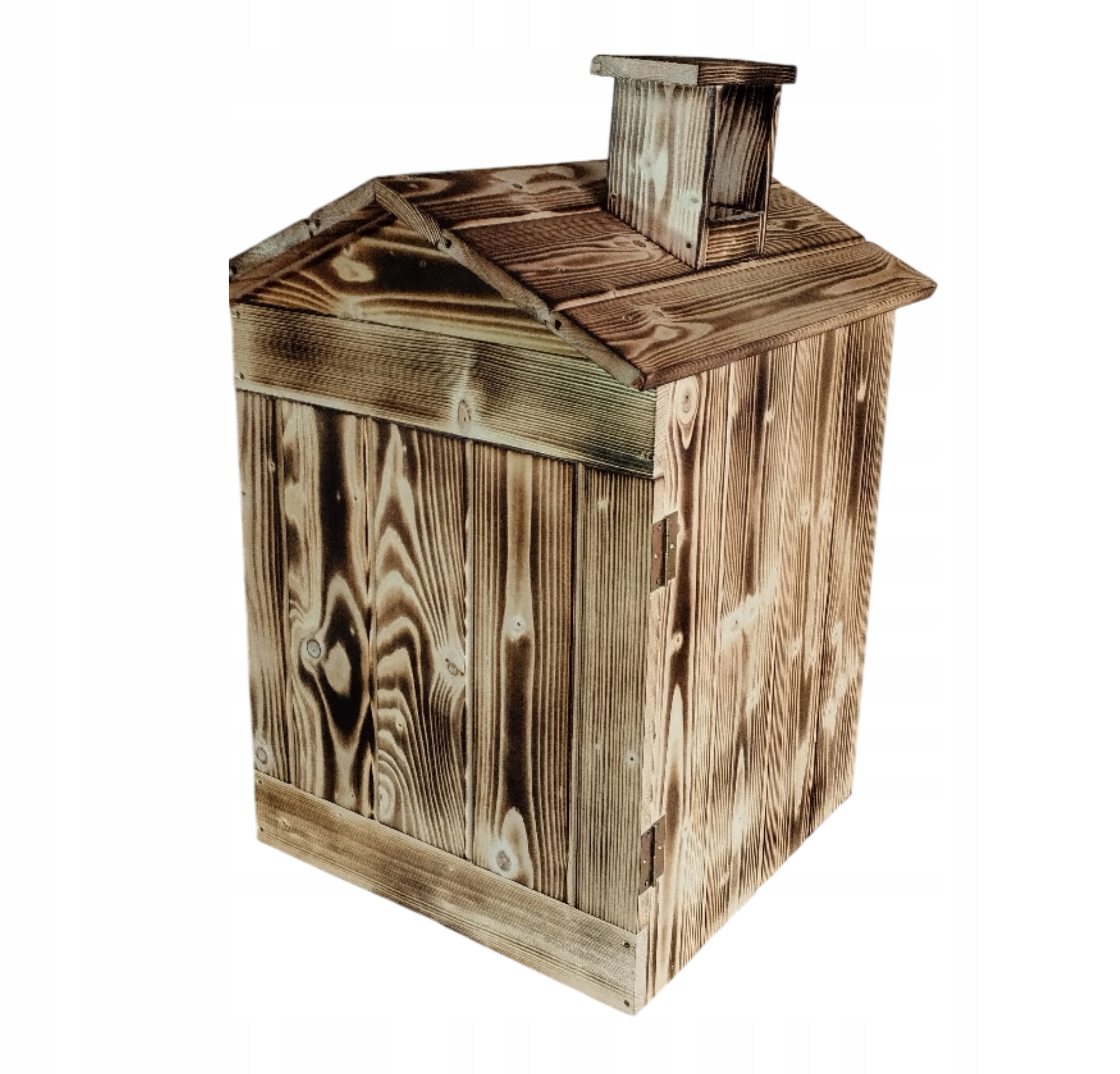 WOODEN GARDEN SMOKEHOUSE WITH VISOR AND FIREPLACE TANNED 50x50X60 Manufacturer code 180x50x50