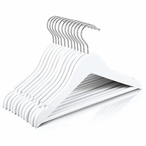 WOODEN HANGERS FOR CHILDREN 20 PIECES NATURAL WOOD ROTATION 360