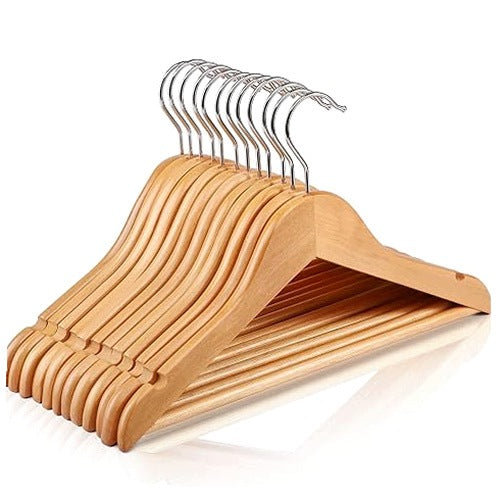 WOODEN HANGERS FOR CHILDREN SWIVEL 360 NON-SLIP 20 PCS.